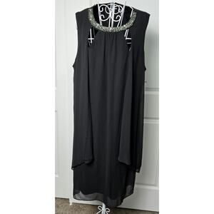 SLNY DOUBLE KEYHOLE CHIFFON DRESS - SIZE 24W  NWT